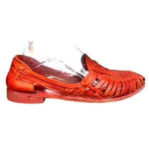 Frye Women’s Heather Huarache Coral Red Slip On Sandal Size US 7